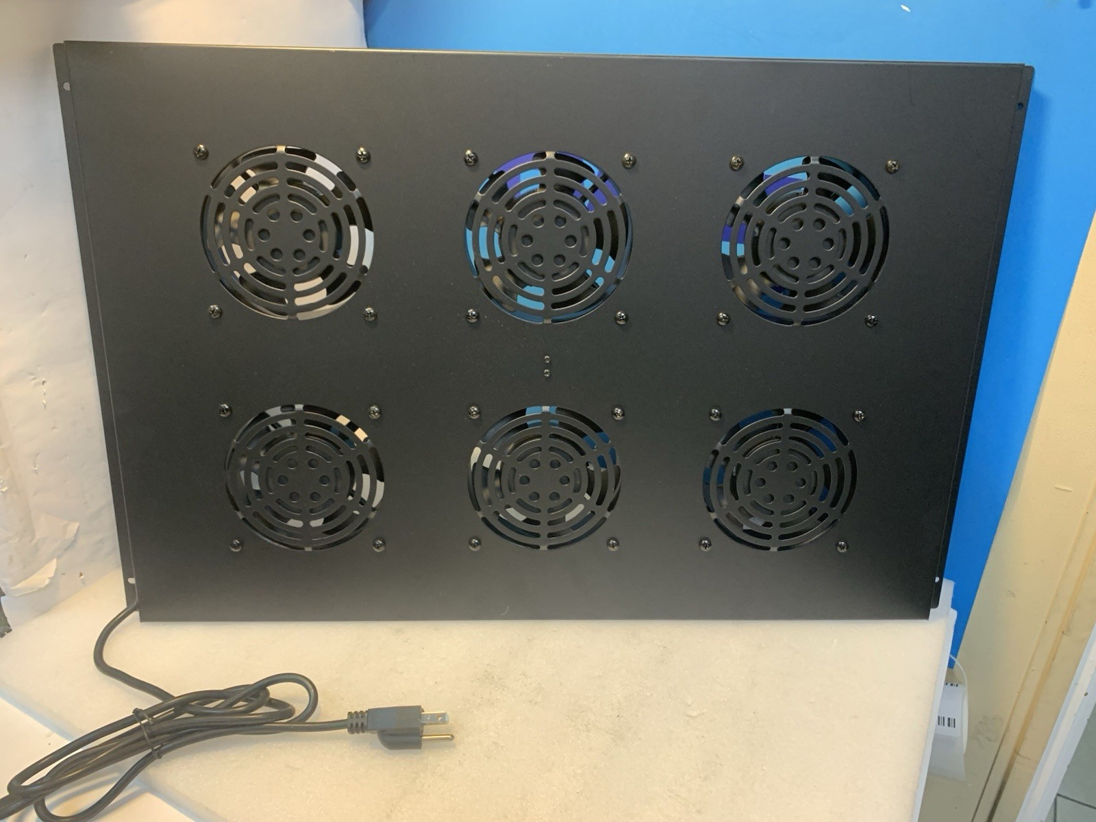 6x 120mm AC 110V Industrial Cooling Fans Metal Rack Mining Server Ventilation