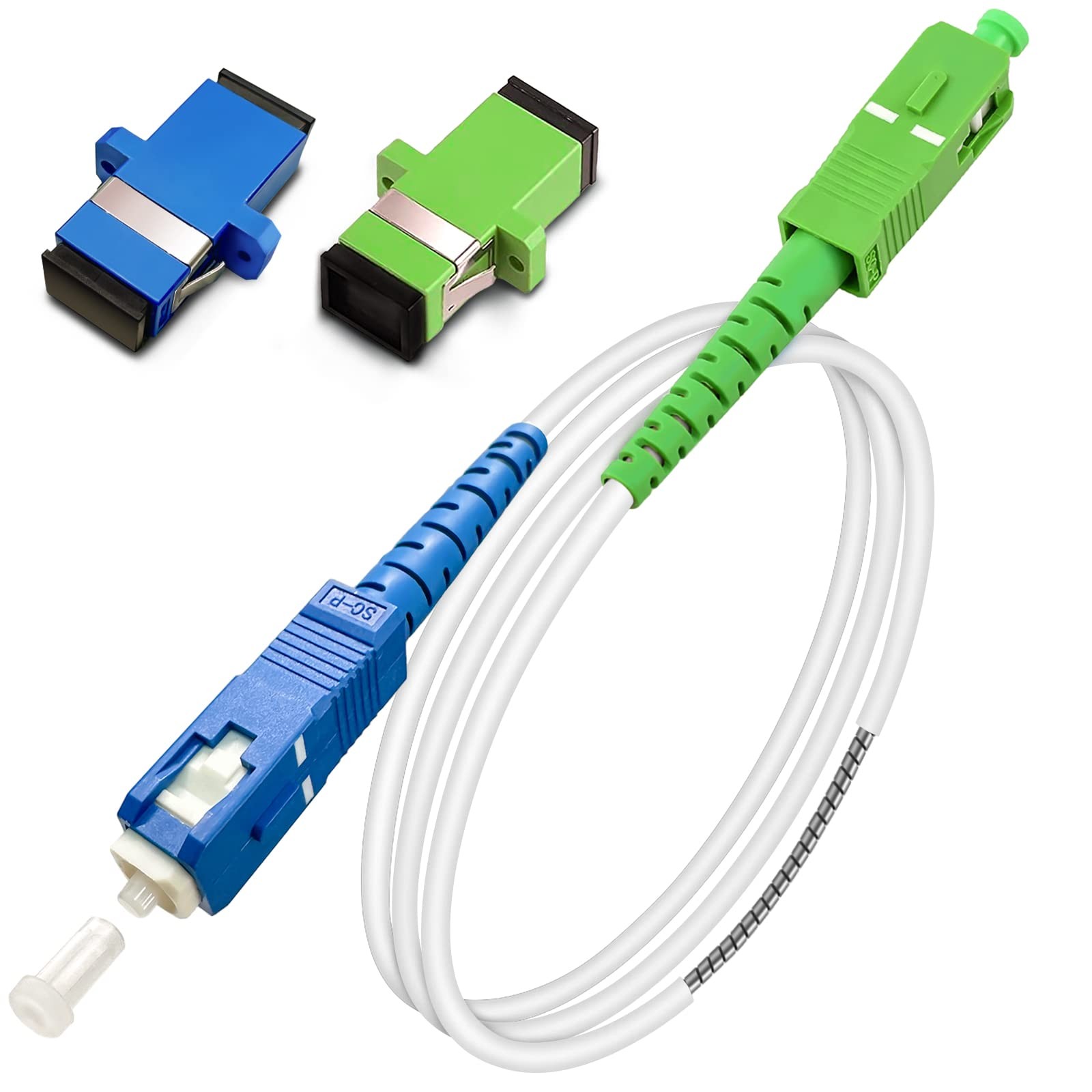 1 PCS 15 FT 5M SM SC/UPC To SC/APC Fiber Optic Patch Cable Armored Singlemode