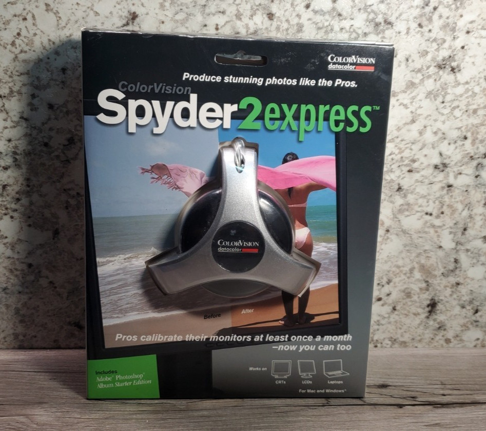 ColorVision Spyder2 Express Monitor Calibrator NIB New Boxed Display Color Tool