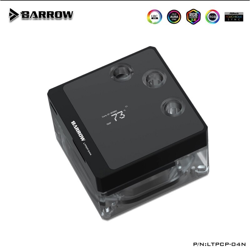 Barrow CPU Block 17W Water Pump Reservoir Combo For Intel 115x 1200 1700 Acrylic