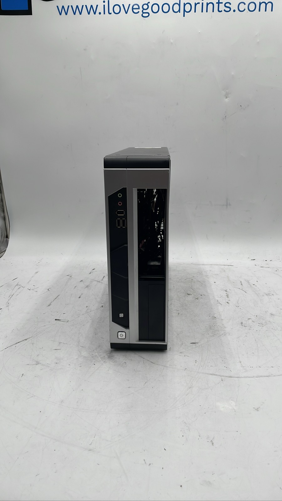 Apex DM-317 Slim MicroATX PC Case Desktop Enclosure Silver/Black For Parts