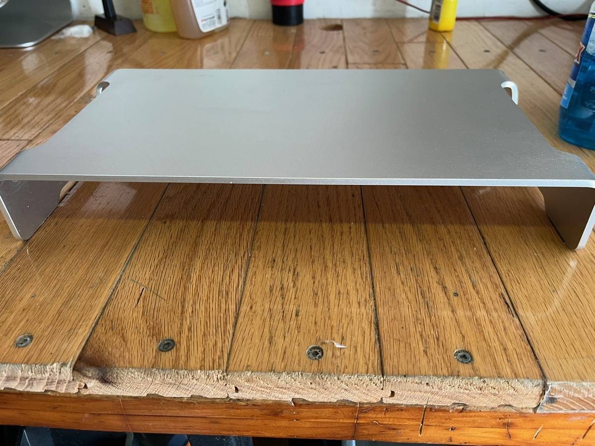 Silver Aluminum Monitor Riser Desktop -Vivo