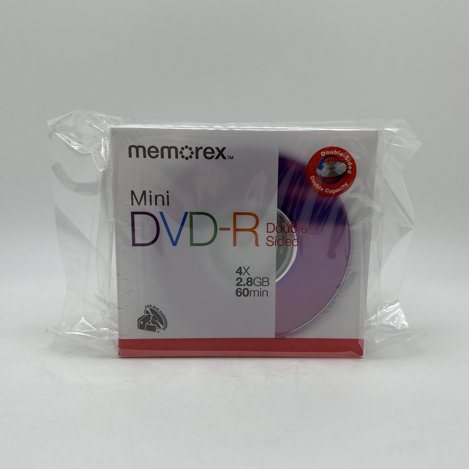 Memorex Mini DVD-R Double Sided 2.8GB 60 Min Discs Lot Of 4 New Sealed