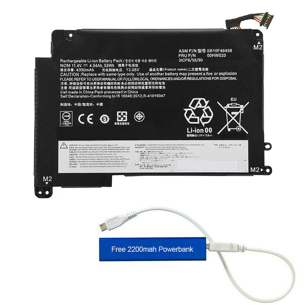NEW 00HW020 00HW021 REPLACEMENT BATTERY FOR THINKPAD P40 YOGA, YOGA 460 53WH