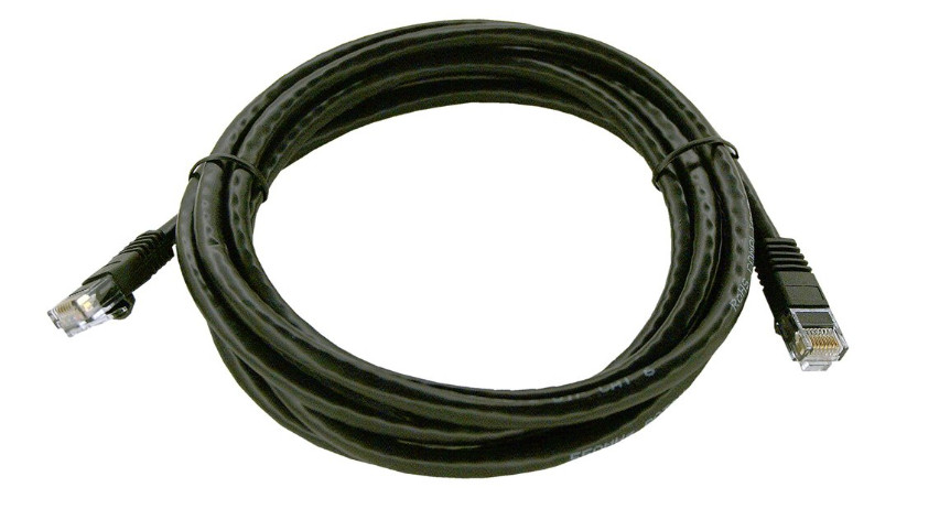 Cat 6 Patch Cable 7 Feet Black Stranded 24awg rj45-rj45 (3 Pack) FC