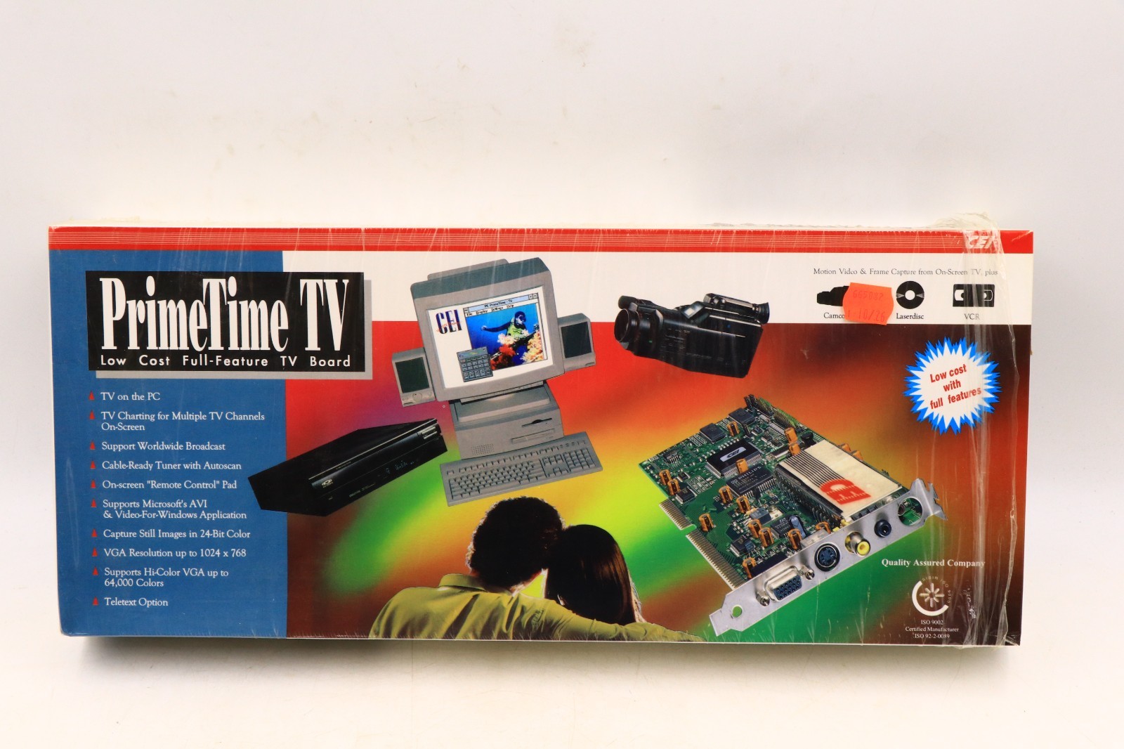RARE CEI Primetime TV ISA Video Capture Card Complete in Box w/ Manuals Cable