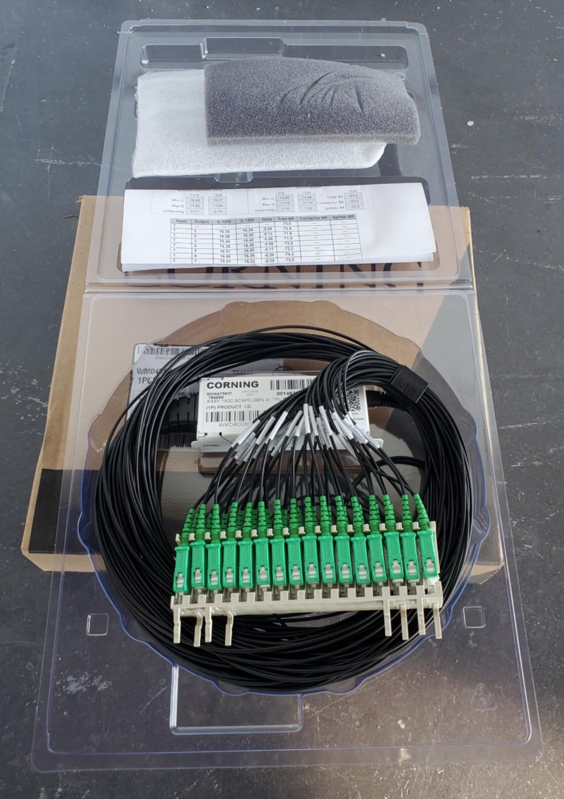 Brand New Corning Splitter Module WMD4CC6CA6C11132,  1 X 32 SCAPC GEN IV TPU T2