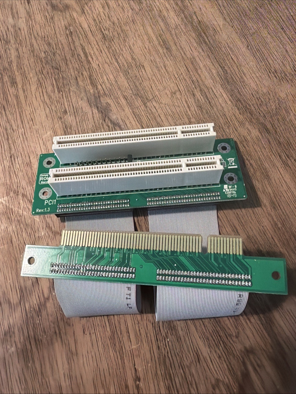 2-Slot 32-Bit PCI Flexible Ribbon Riser Card w/ Bracket for 2U Rackmount Chassis