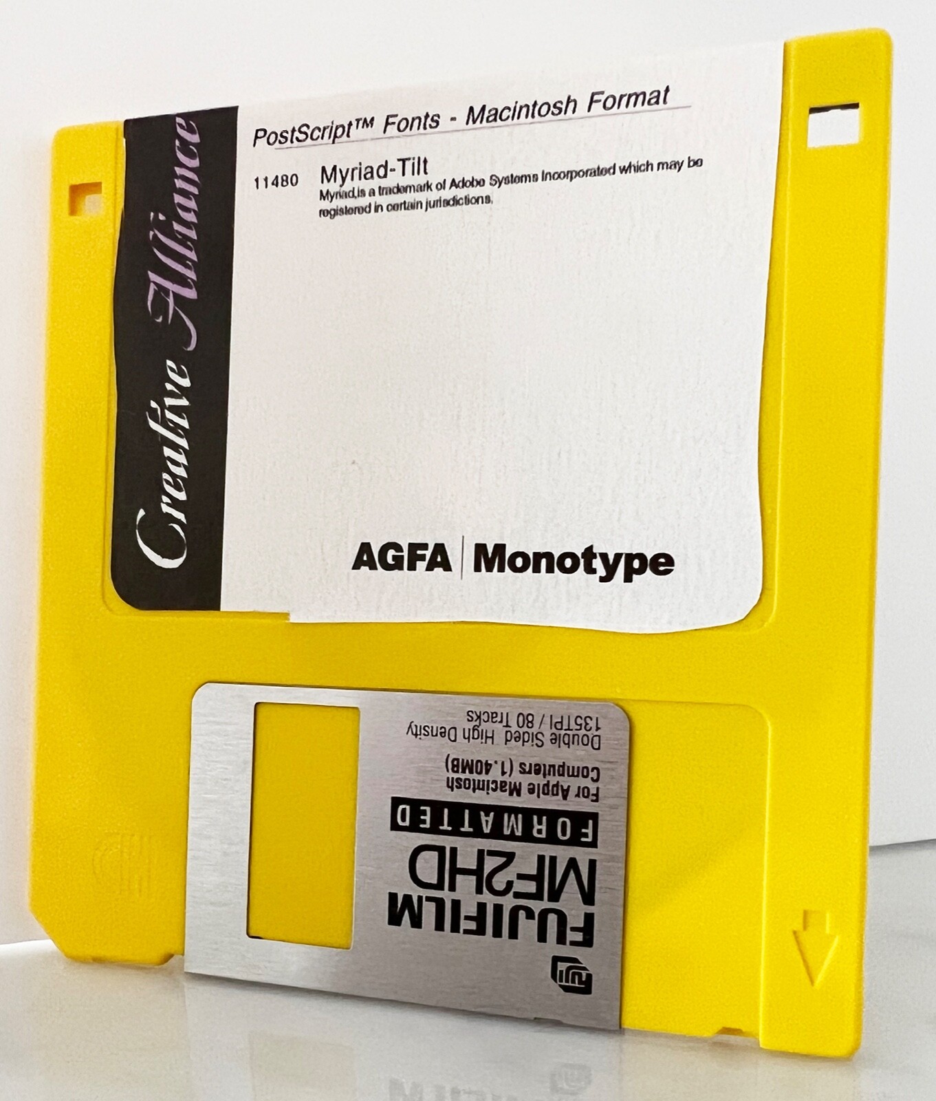 VINTAGE "FUN FACE" Myriad-Tilt PostScript font Mac 3.5 floppy disc 