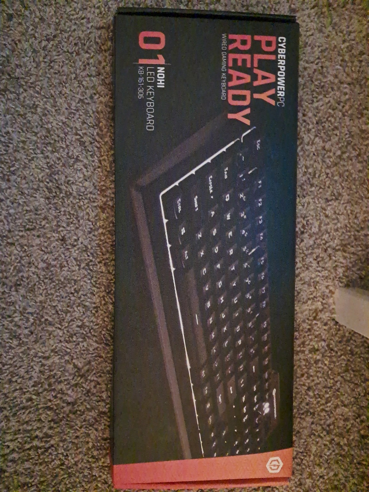CyberPower PC NOHI 01 LED Gaming Keyboard USB Wired, KB-161-306. New. With Box.
