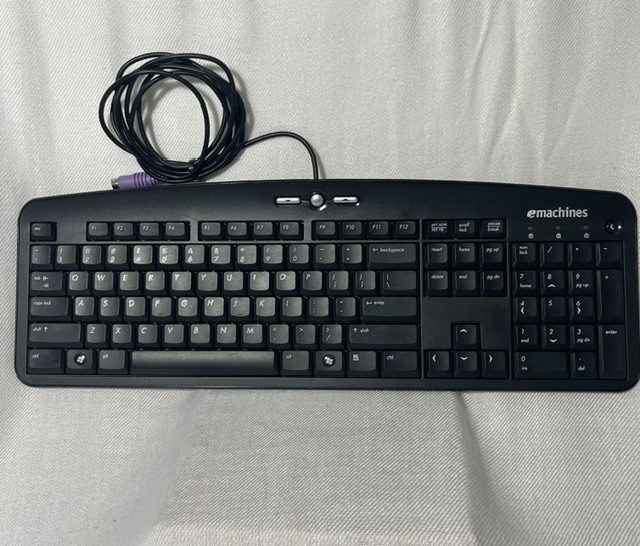 eMachines KB‑0511 Wired USB Keyboard Black Standard QWERTY PC Keyboard TESTED