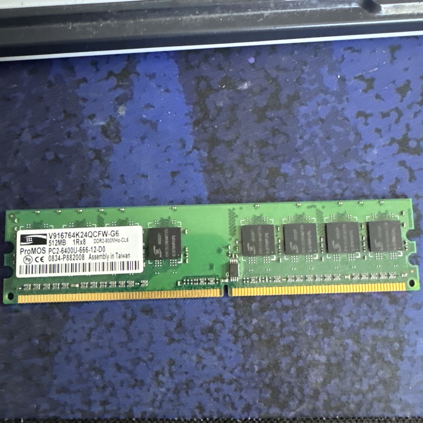 ProMos Tech PC2-6400U-666-12-D0 512 MB 1Rx8 DDR2-800MHz-CL6  V916764K24QCFW-G6