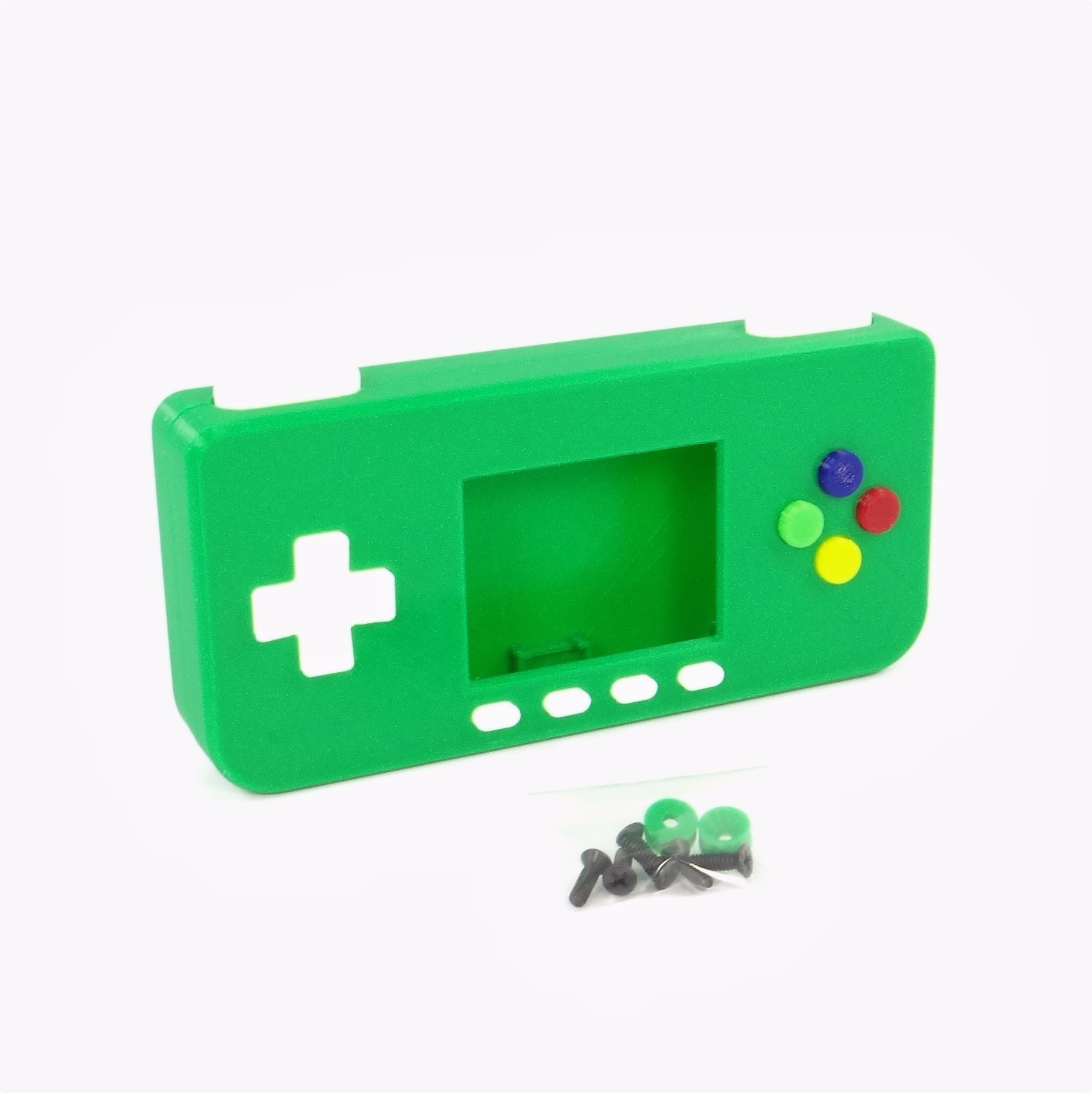 PiGRRL Zero GREEN Game Boy Case Buttons Screws Washers Raspberry Pi Zero Gameboy