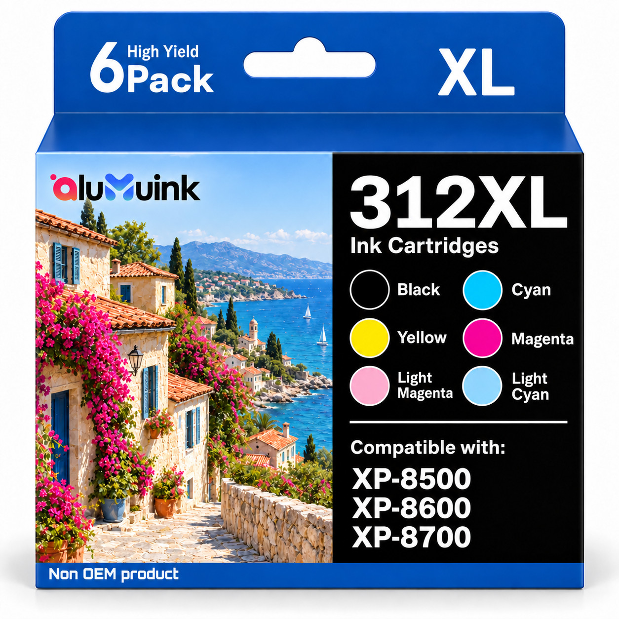 312XL High Yield Compatible Ink Cartridge XP-8500 XP-8600 XP-8700 LC/LM/M/C/B/Y