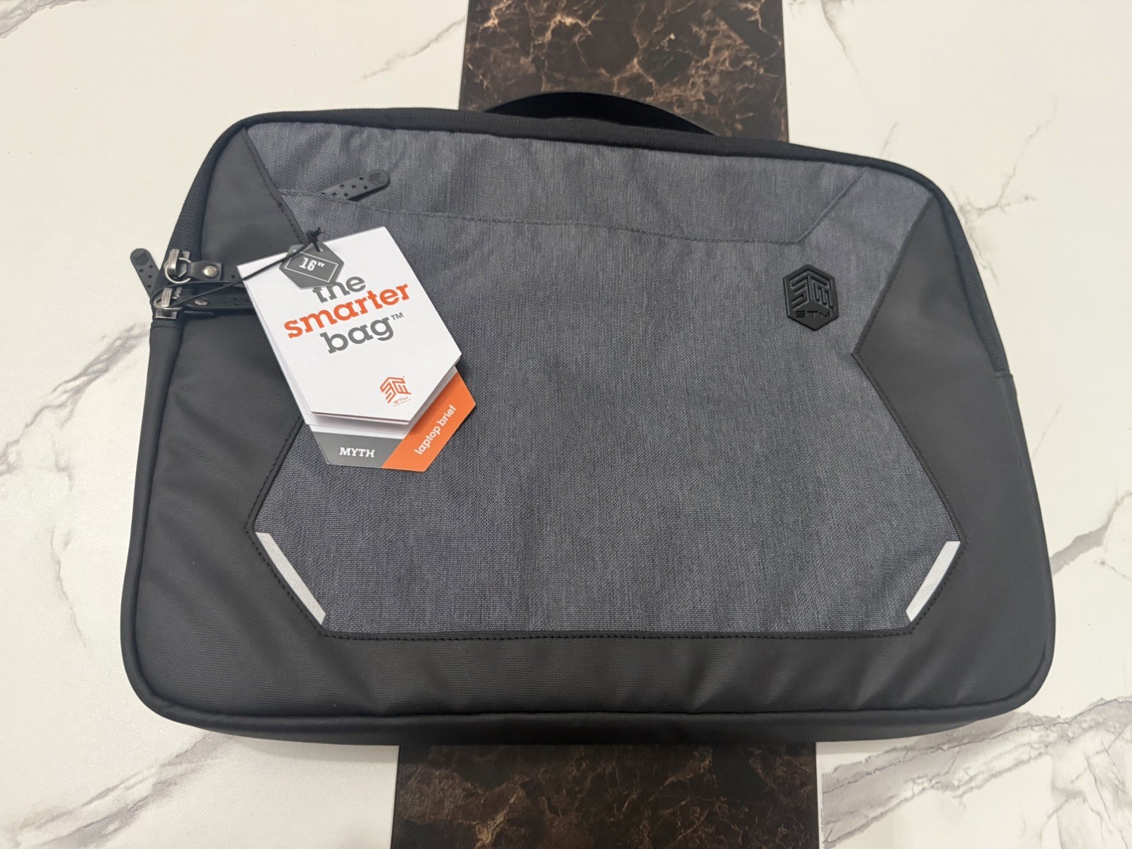 STM Myth Brief - Black: Polyester Electronics Case for Laptops up to 17"
