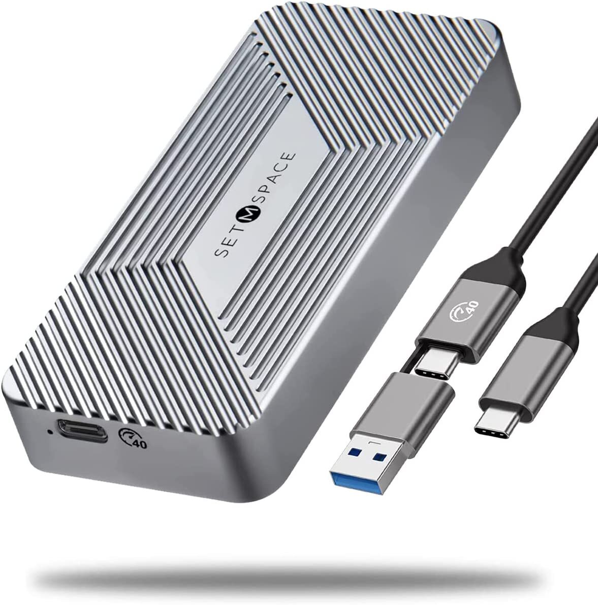 M.2 NVMe SSD Hard Drive Enclosure Case USB 4 For 2280 Thunderbolt 3 4 10 40 Gbps
