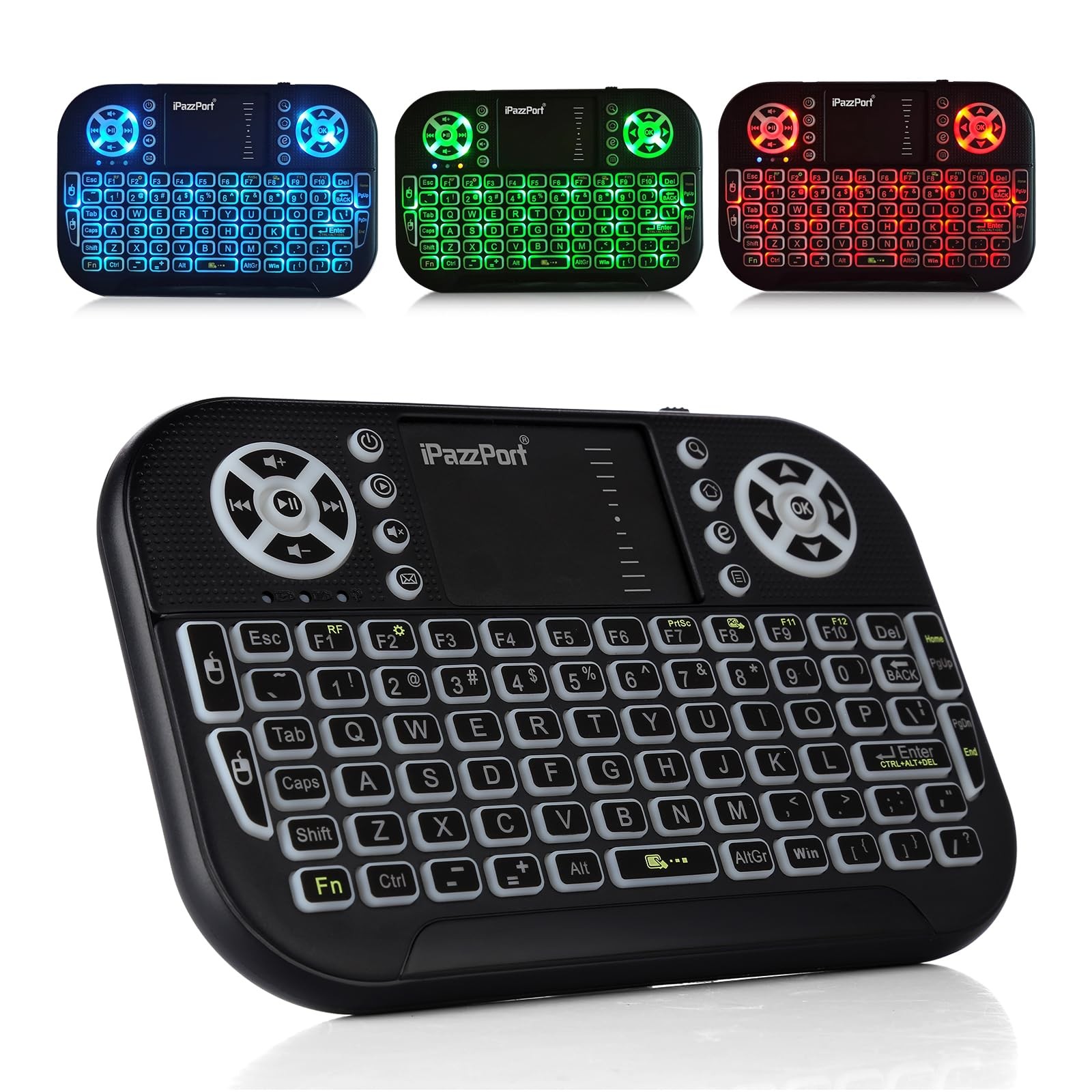 (Upgrade Mini Bluetooth Keyboard with Touchpad Mouse,Portable 2.4G Wireless K...
