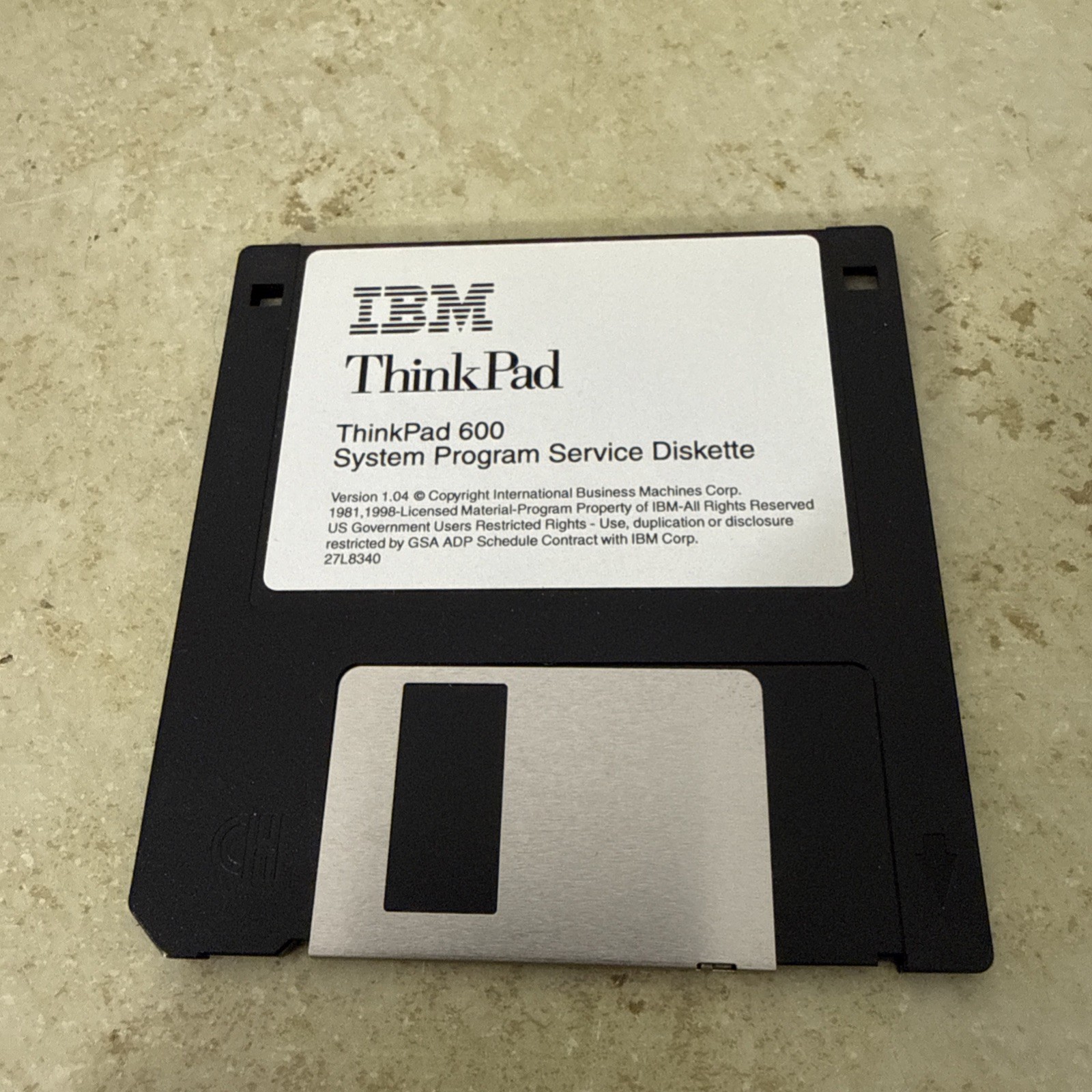 IBM Thinkpad 600 System Program Diskette Floppy Disk