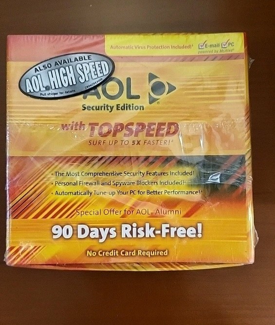 AOL America Online CD Disc Disk Security Edition Brand New & Sealed VTG