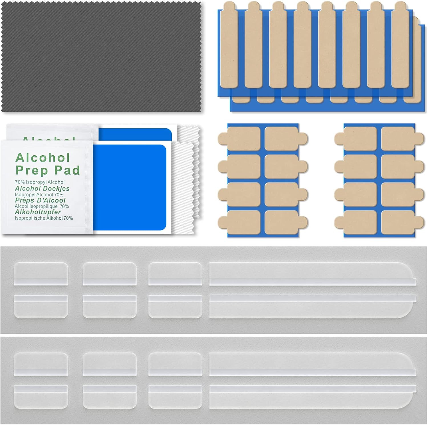 Privacy Screen Adhesive Strips and Slide Mount Holder Tabs for Computer Monitors