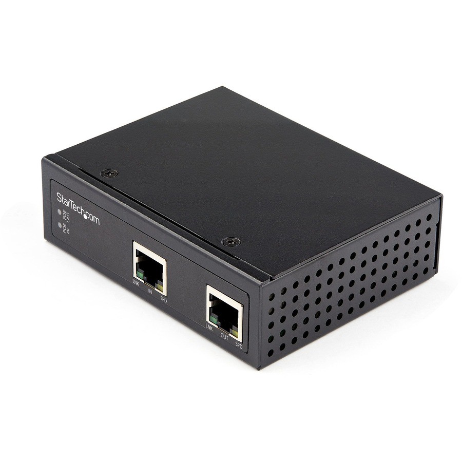 StarTech Industrial Gigabit PoE Extender, 60W 802.3bt PoE++ 100m/330ft, Power