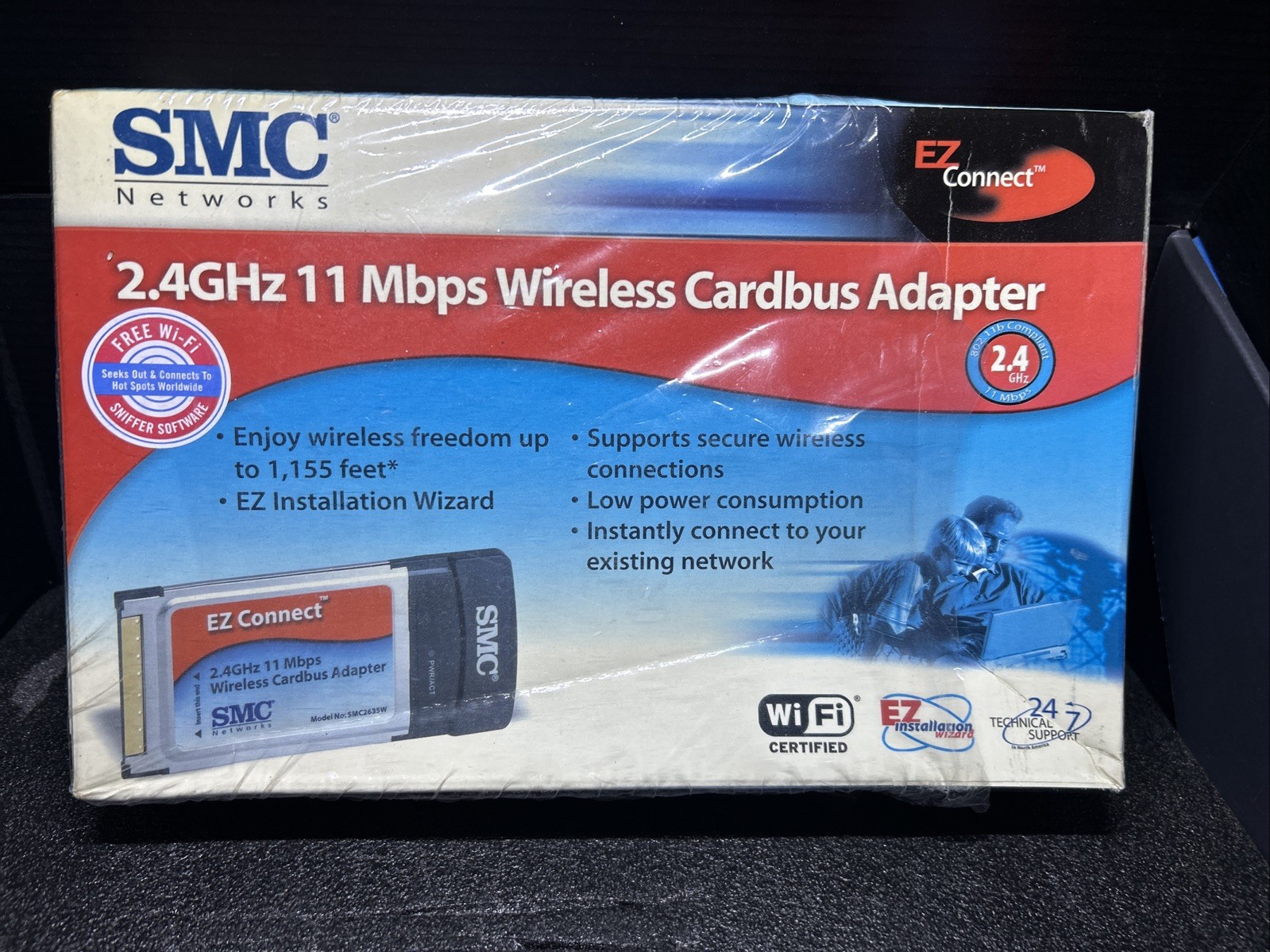 SMC Networks 2.4GHz 11 Mbps Wireless Cardbus Adapter SMC2635W  ~~ Brand New ~~