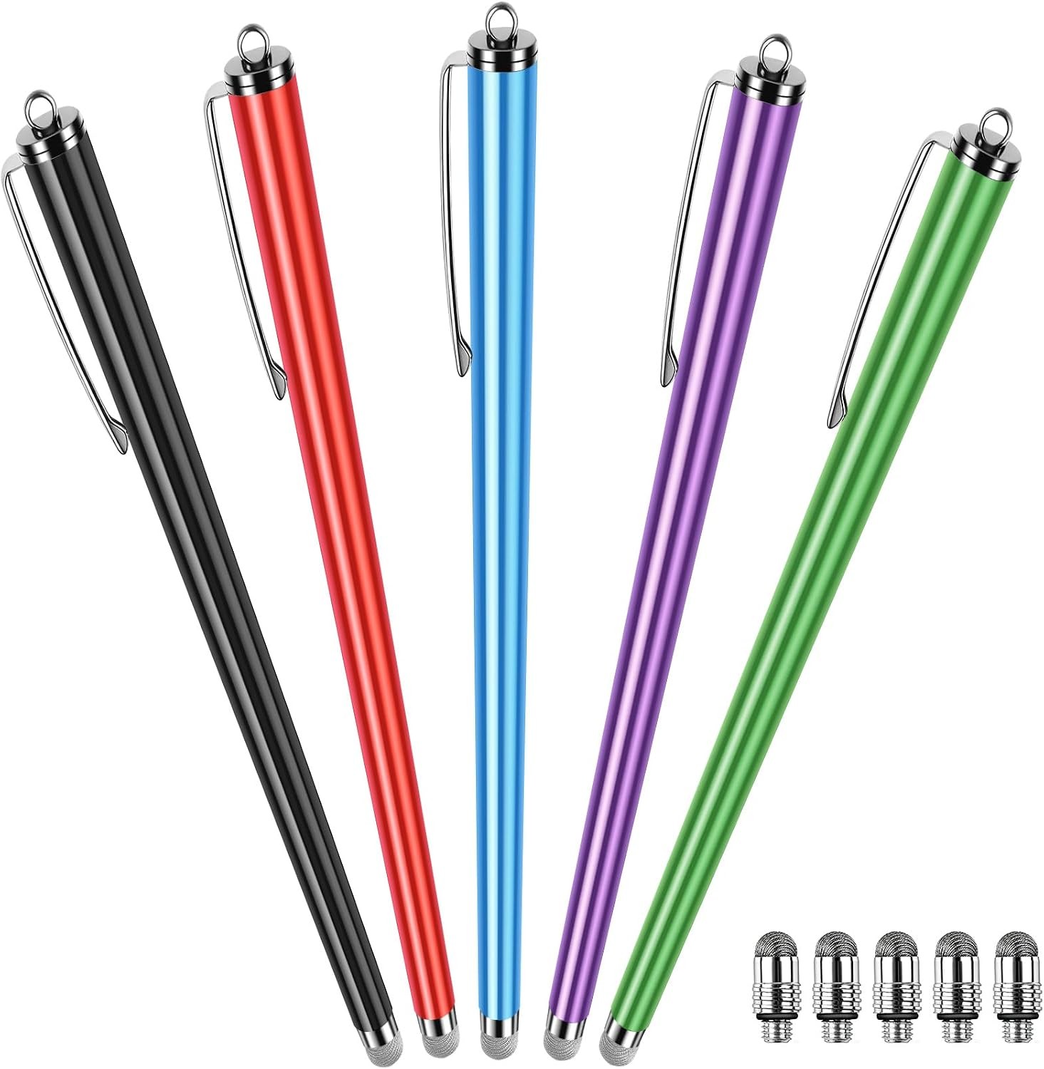 Long Stylus 5-Pack Capacitive Pen for Touchscreen, Universal Stylus Pens | for i