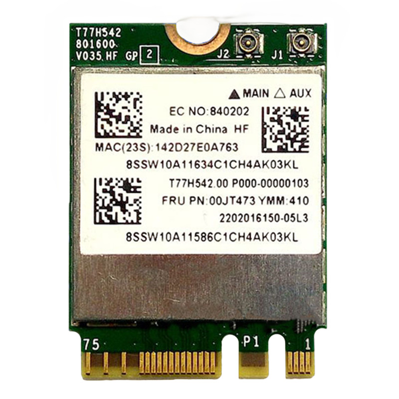 Broadcom BCM943162ZP 00JT473 Wireless N Bluetooth 4.0 NGFF Wifi Card