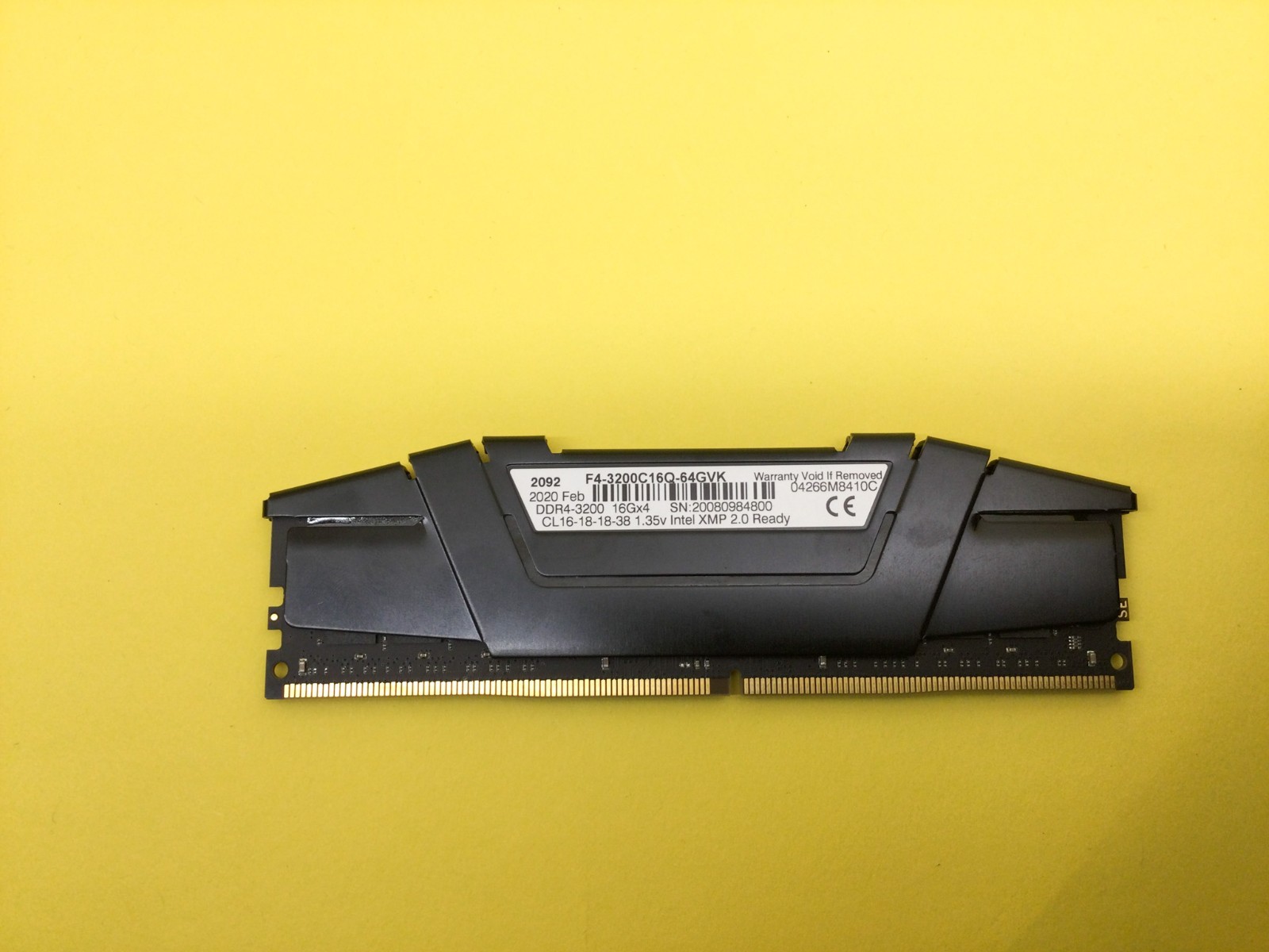 G.SKILL Ripjaws V Series 16GB DDR4 3200MHz  Desktop Memory F4-3200C16Q-64GVK