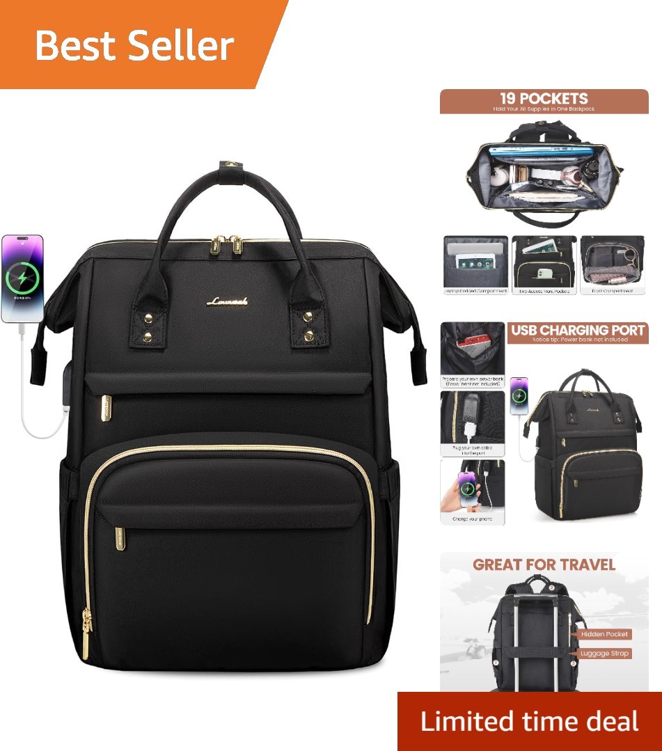 LOVEVOOK Laptop Backpack,15.6 Inch Professional Womens Purse Computer Bag Nurse