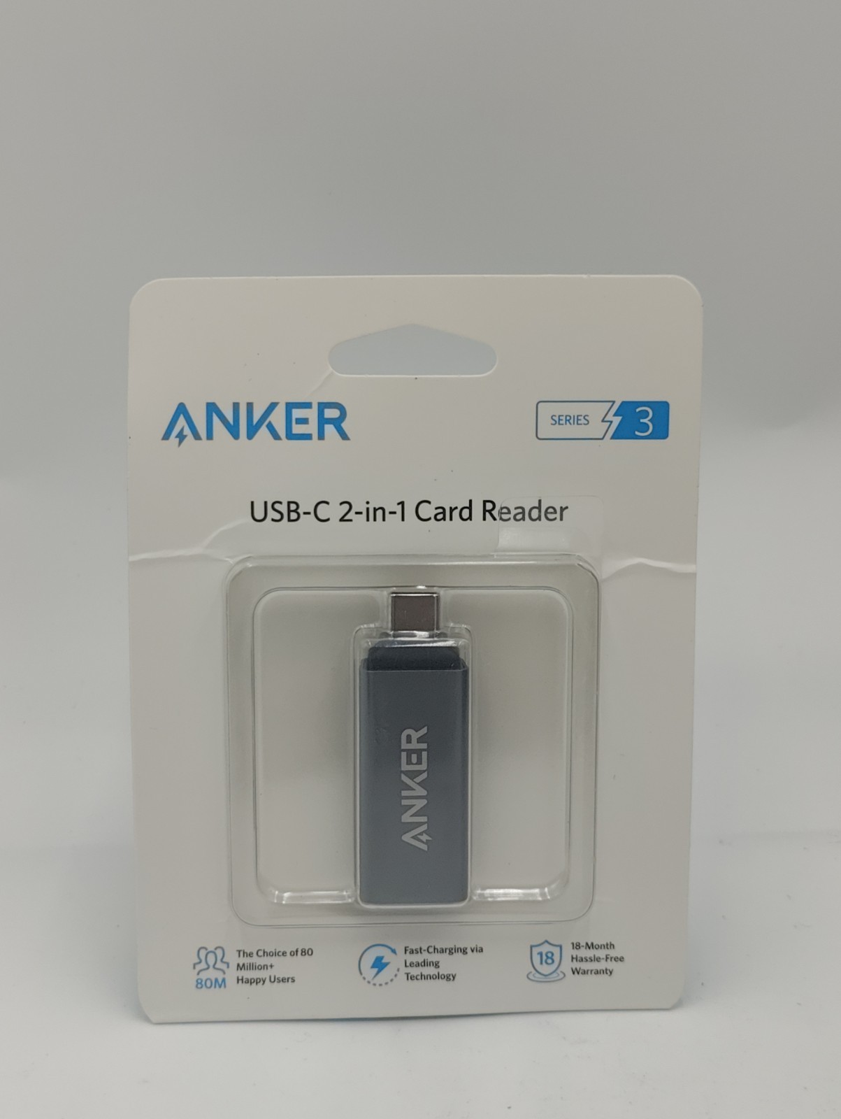 Anker Series 3 USB-C 2-in-1 Card Reader SD/microSD, Model A8370