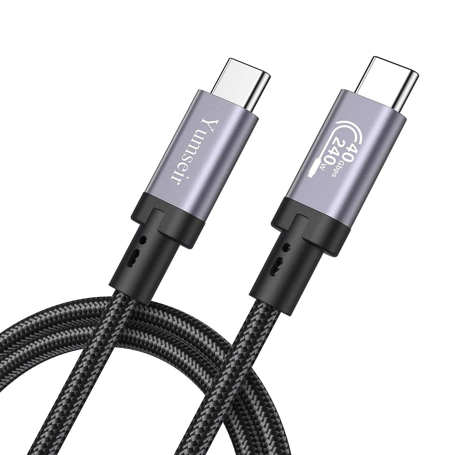 USB 4 for Thunderbolt 4 Cable 4FT, 40Gbps Bandwidth USB C Cable, 240W Charging