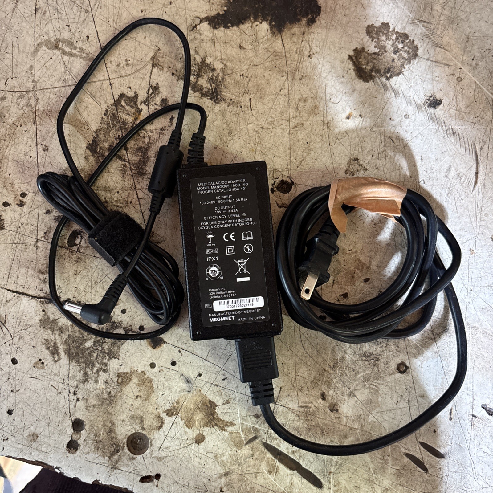 Genuine Inogen One G4 (IO-400) / OxyGo Fit  POC - AC Power Adapter BA-401