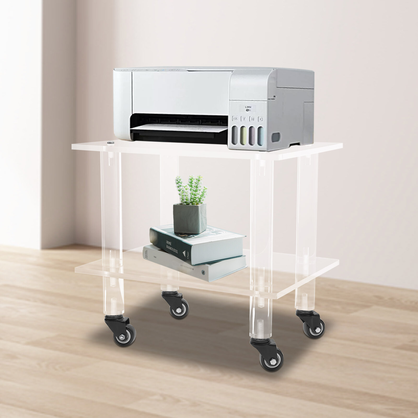 Printer Stand, Acrylic Printer Stand, Printer Stand with Wheels