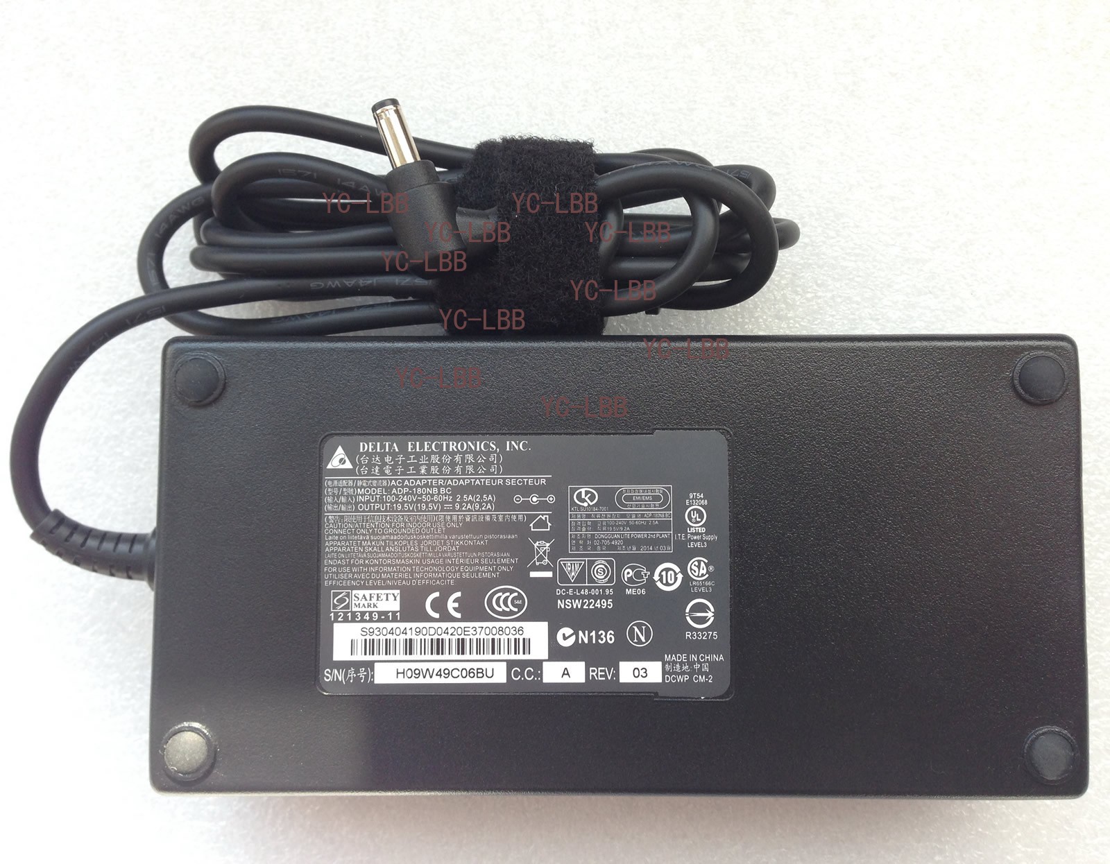 Original OEM Delta Cord/Charger MSI GS65 8RF/GTX1070,ADP-180NB BC,ADP-180TB F PC