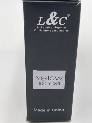 4 Bottles L&C Yellow Sublimation Ink Refill for EcoTank Printers ET-4800 (B228)
