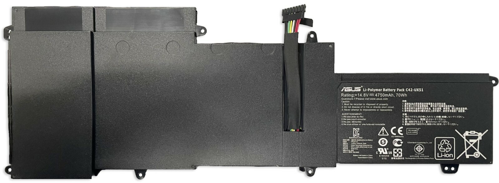 70Wh Genuine C42-UX51 Battery for ASUS ZenBook UX51 UX51V UX51VZ U500VZ Series