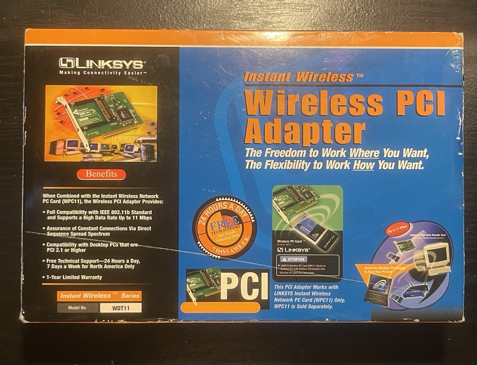 Linksys Instant Wireless Network PC Card WPC11 V2.5 Brand New