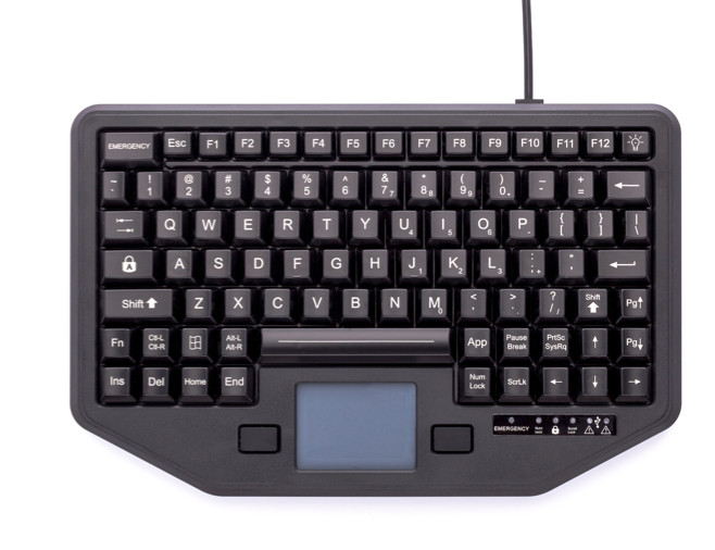 iKey IK-88-TP-USB Full Travel Backlit USB Rugged Keyboard w/TouchPad NO USB PORT
