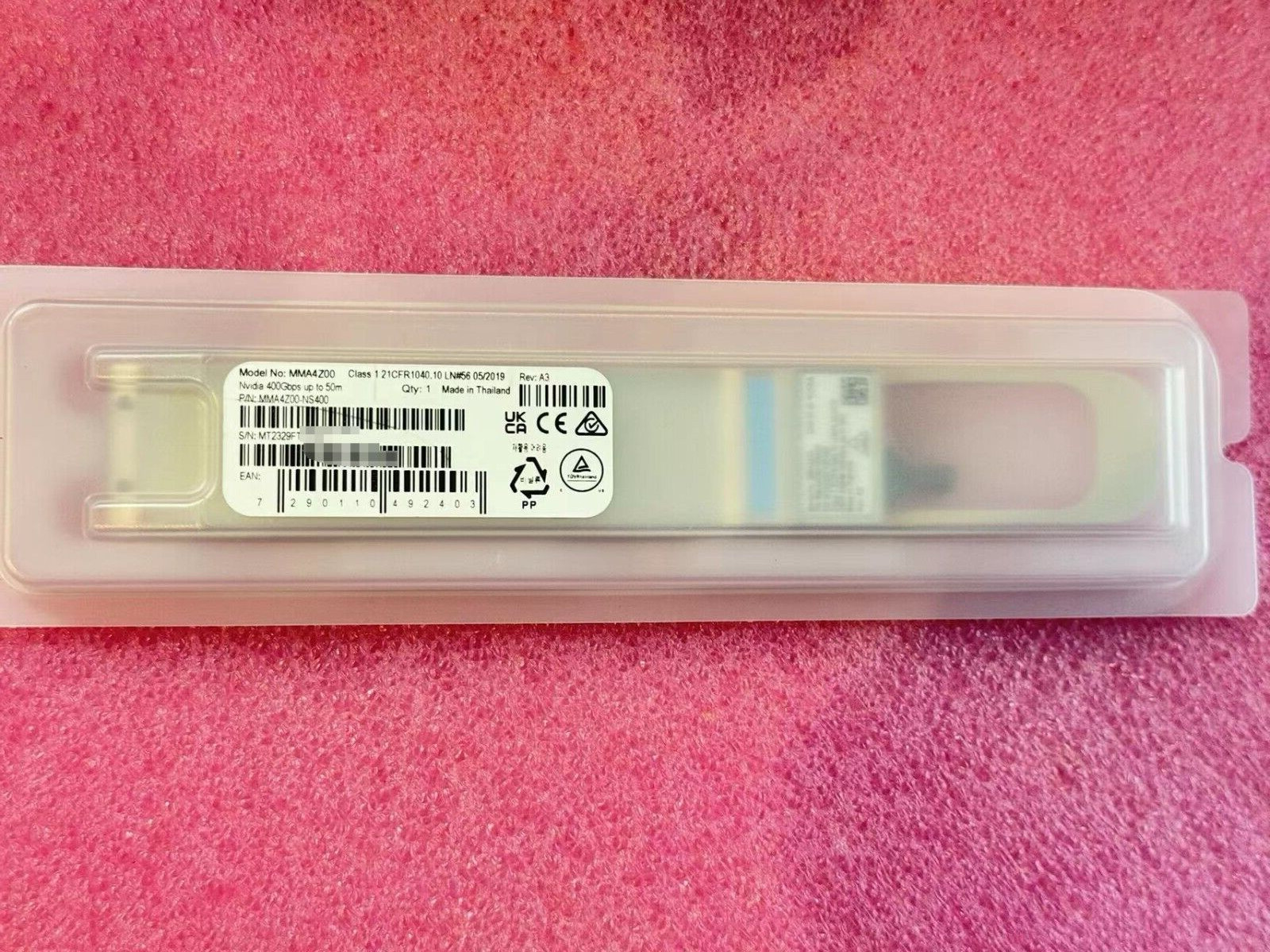 NVIDIA Mellanox  MMA4Z00-NS400  400Gbps NDR OSFP MPO12 APC 850nm MMF Single-port
