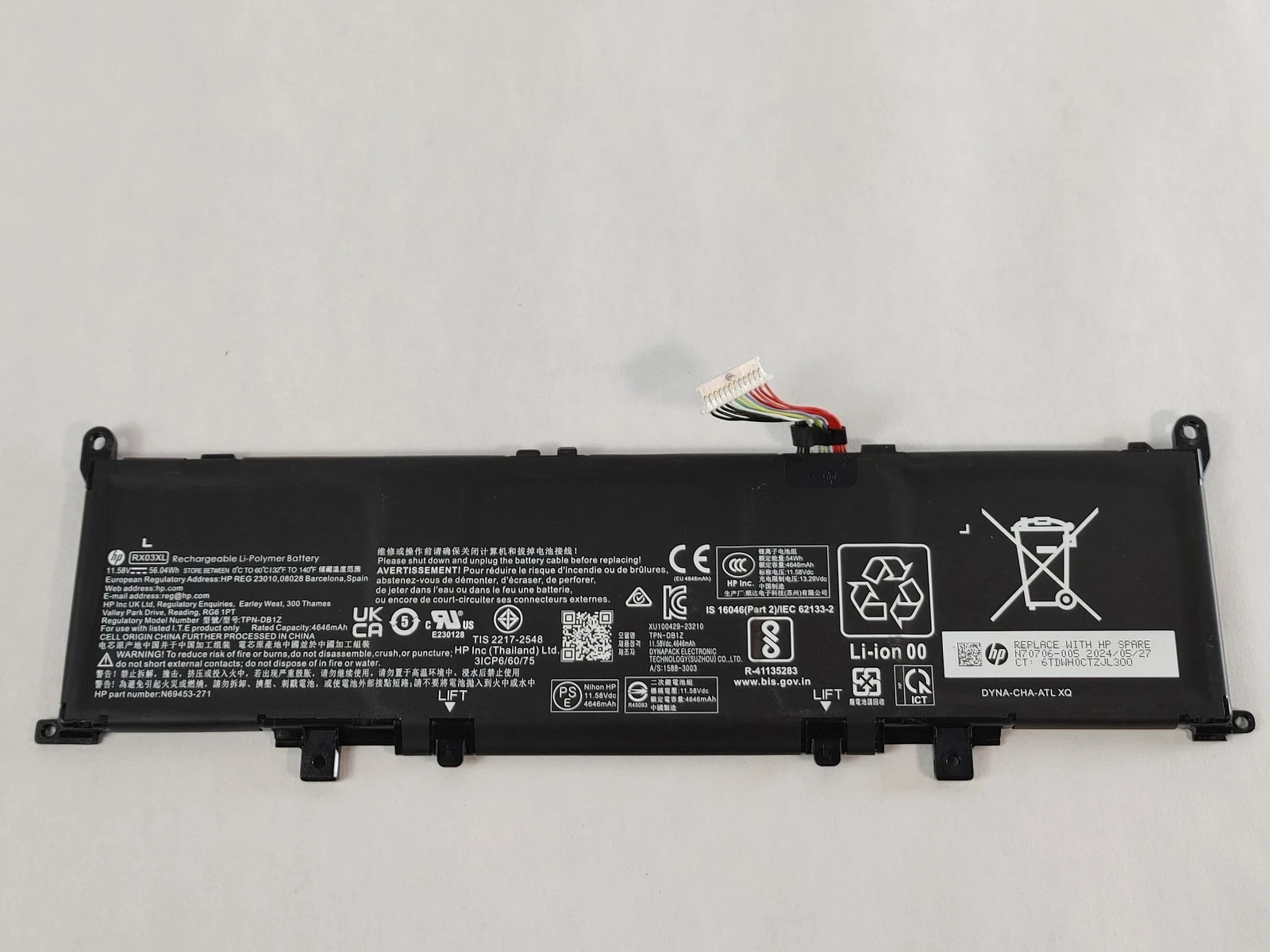 Genuine RX03XL Battery For HP ProBook 440 445 460 465 G11 RX03048XL N69452-171