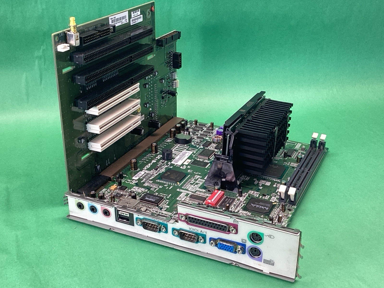 HP Vectra VLi8 KZM-6120 Motherboard + Riser Card + Pentium 3 CPU - UNTESTED