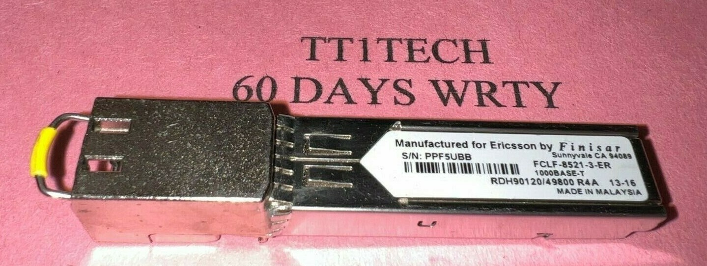 Finisar FCLF-8521-3-ER 1000BASE-T RJ45 Transceiver Ericsson RDH90120/49800 R4A 