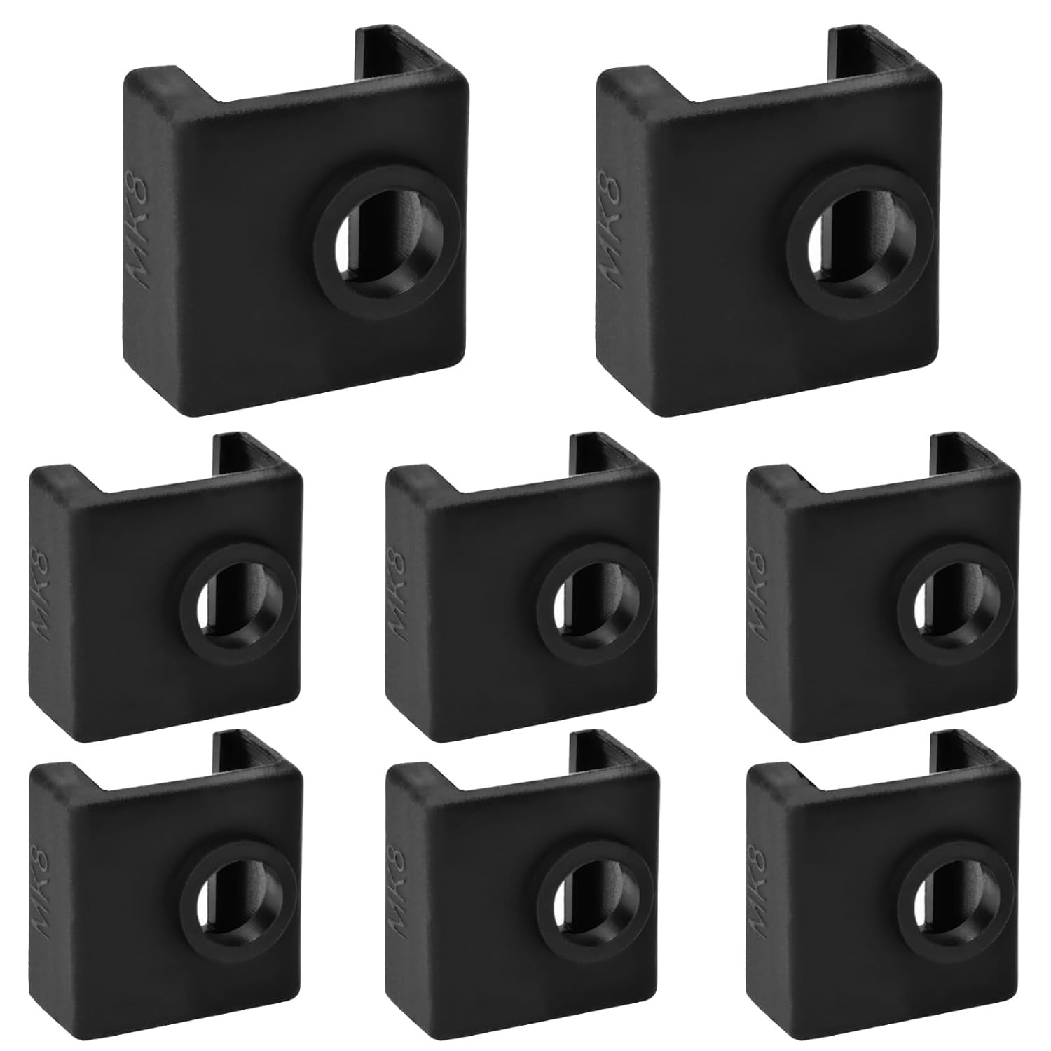 3D Printer Silicone Sock 8Pcs Hotend Silicone Sock Heater Block Silicone Cove...