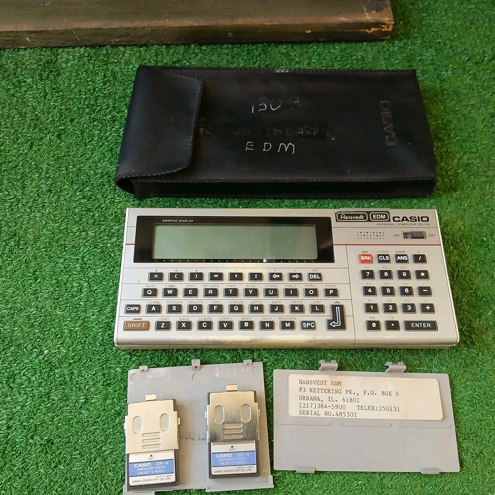 CASIO PB-700 PERSONAL COMPUTER W/CASE & 2 OR-4 MEMORY PACK (4K BYTE RAM) PARTS 