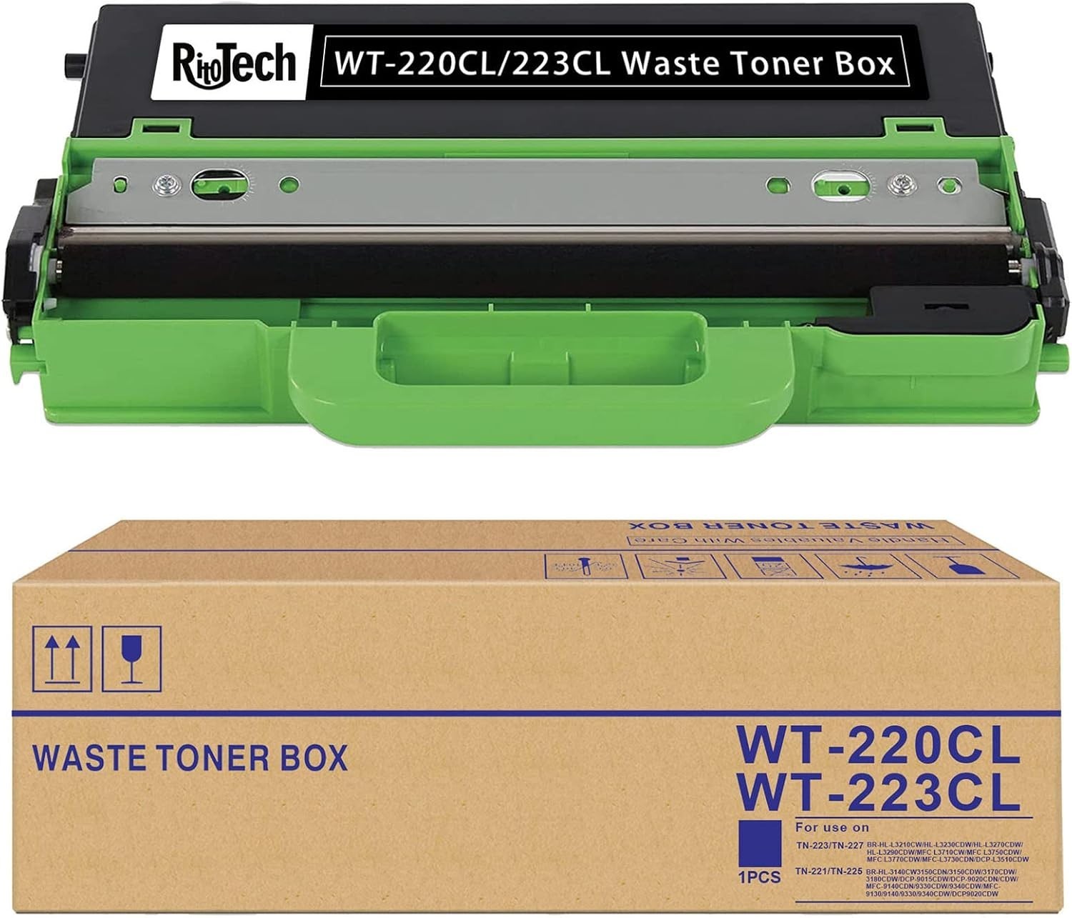 Brother Genuine WT220CL Waste Toner Box, WT220,Black