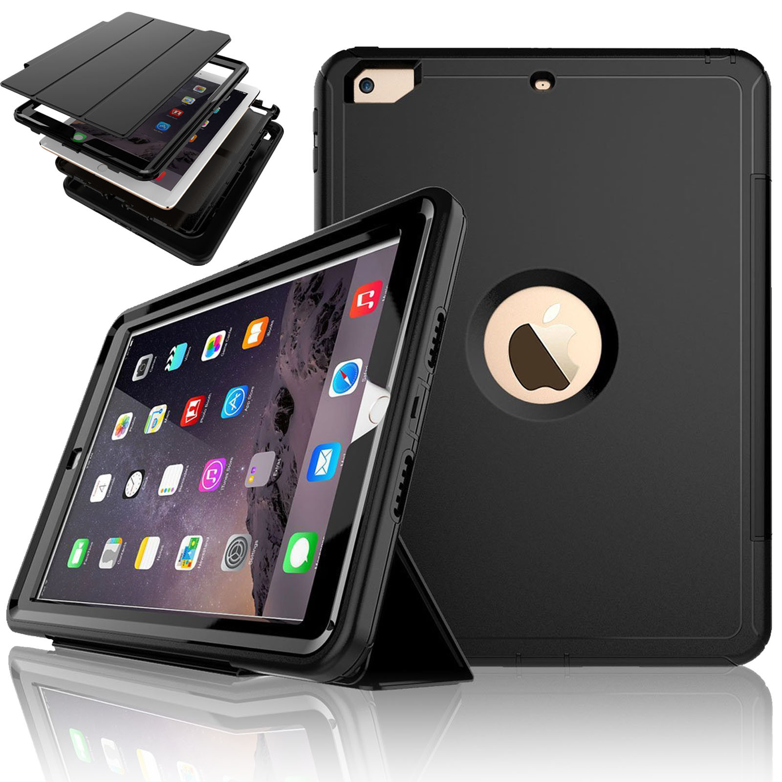 Kids Friendly Rugged Protective Armor Cover with Kickstand for iPad Pro 11/Air3
