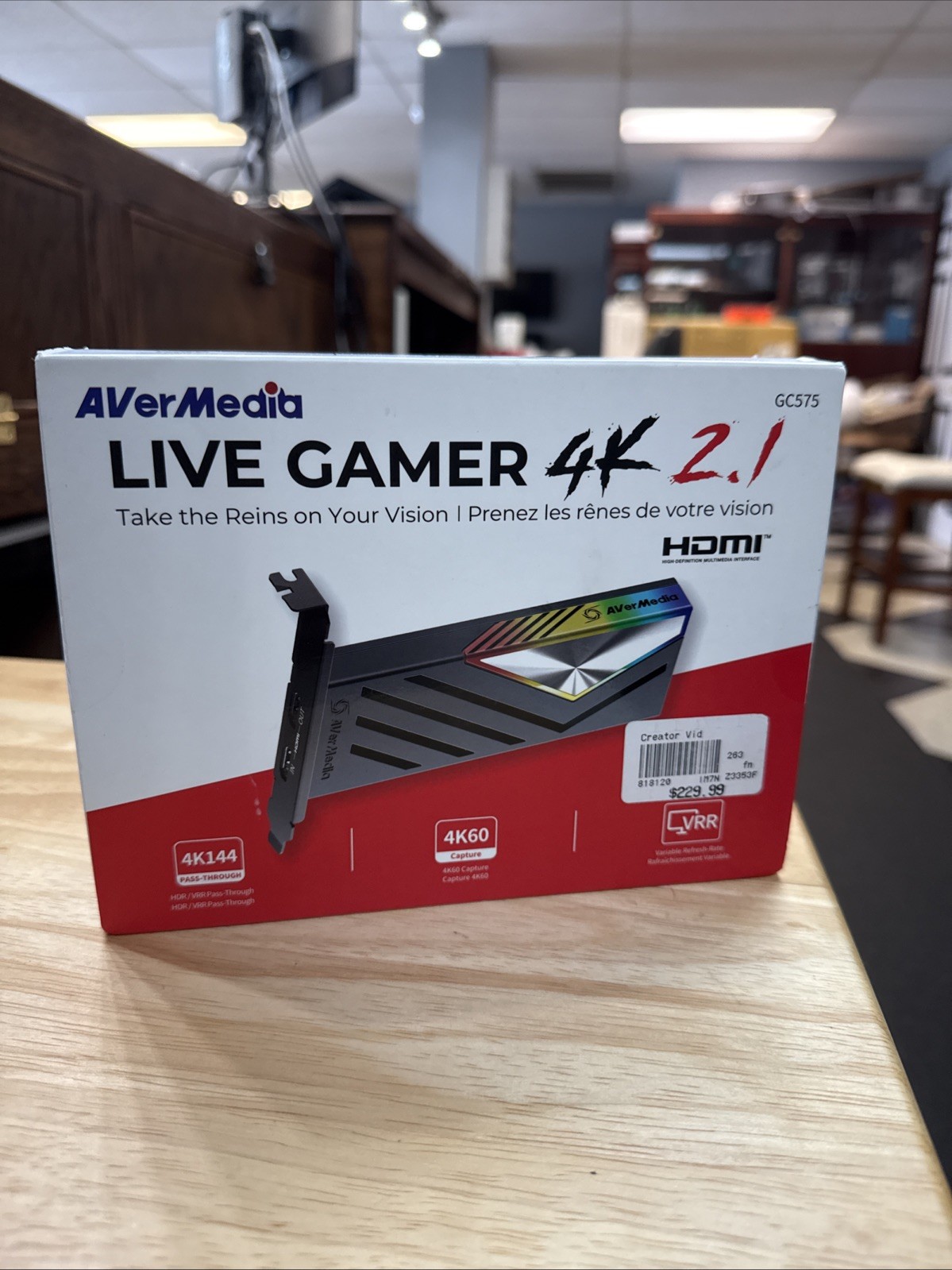 AVerMedia HDMI Capture Card Live Gamer 4K 2.1 PCIe 4K60 GC575
