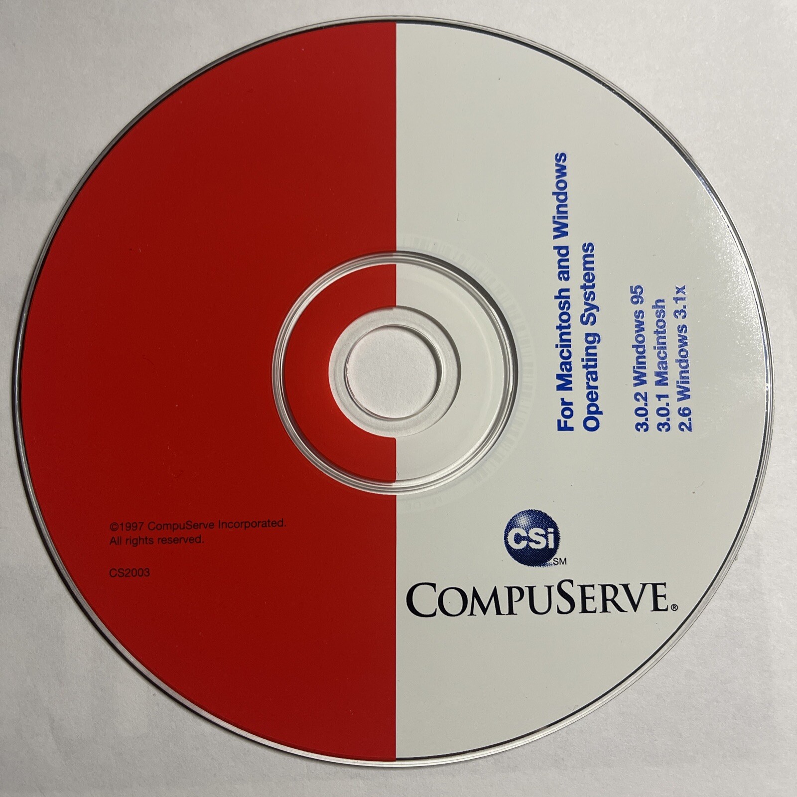 Compuserve 1997 CD-ROM 3.0.2 For Windows 95 DISC ONLY P