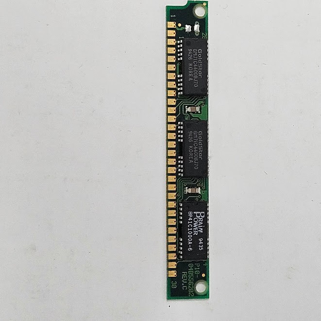 4MB 30-Pin SIMM Parity RAM Memory Stick 70ns GoldStar Vintage 386 486 Macintosh